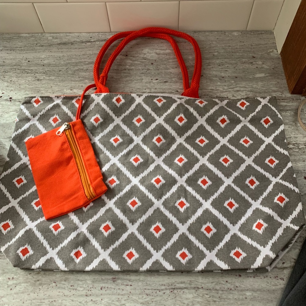 NWOT Canvas Bag with Wallet